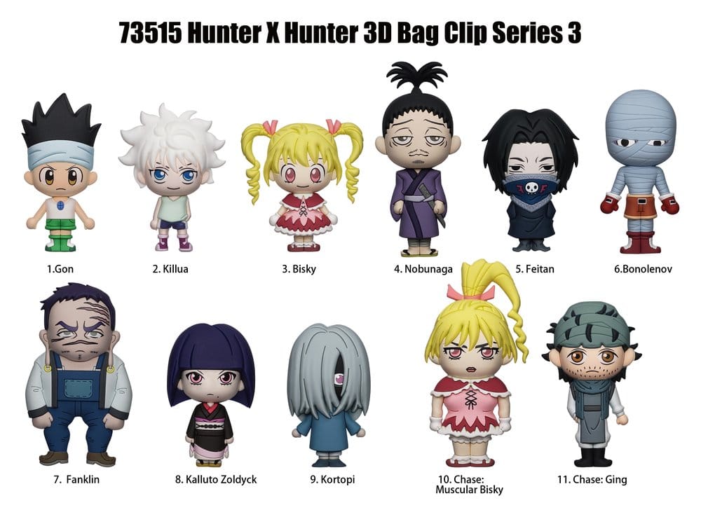 Hunter x Hunter 3D porte-clés en PVC série 3 présentoir (24)