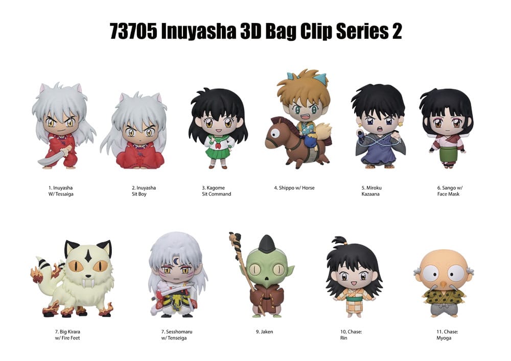 InuYasha 3D présentoir porte-clés sac à dos Série 2 (24)