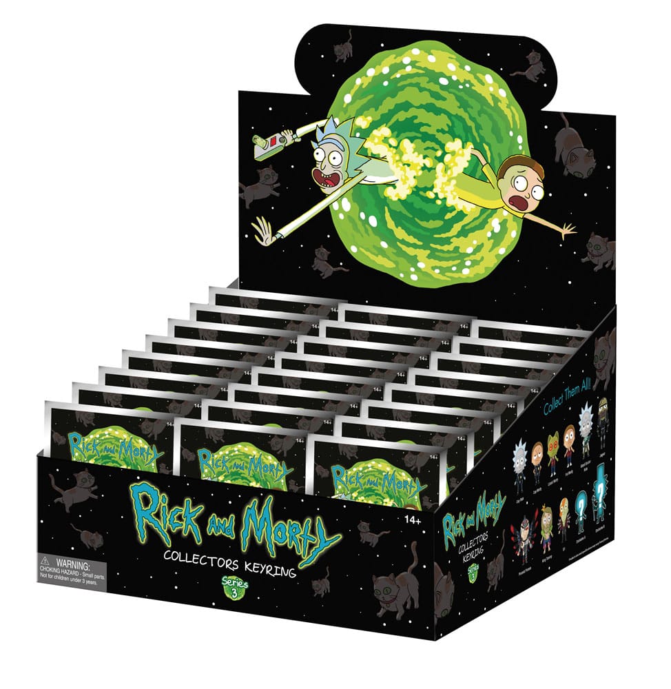 Rick et Morty Series 3 présentoir porte-clés sac à dos (24)