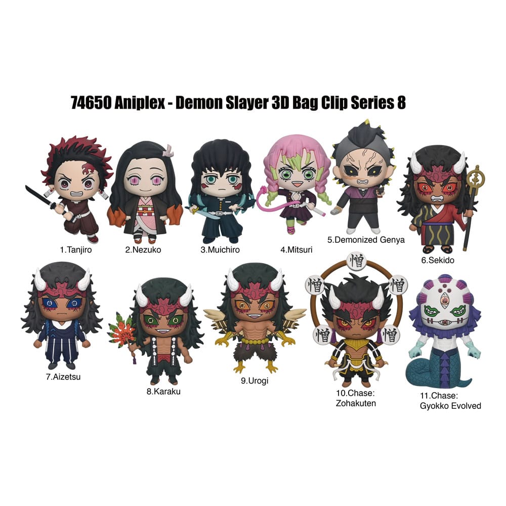 Demon Slayer Season 3 3D présentoir porte-clés sac à dos Série 8 (24)
