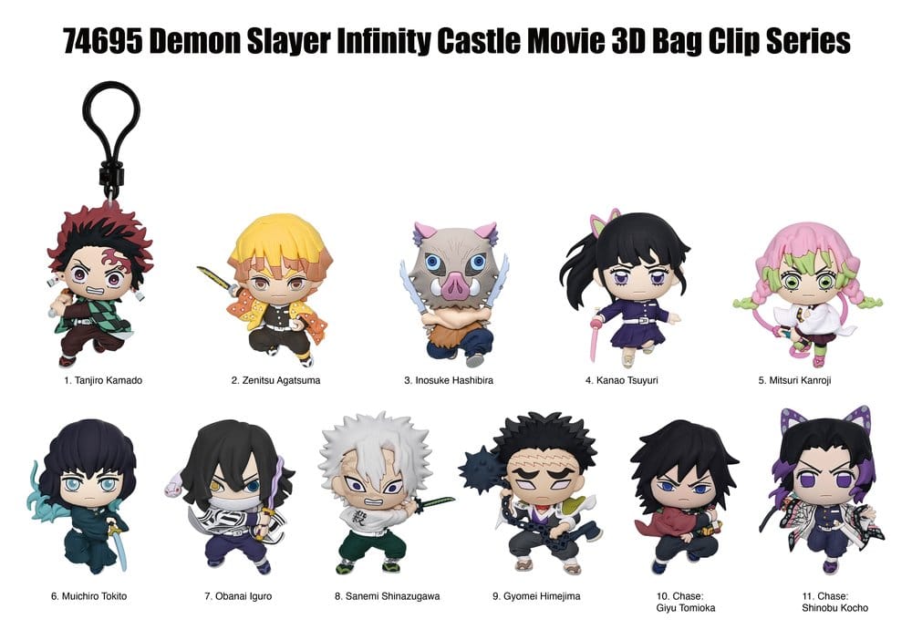Demon Slayer 3D présentoir porte-clés Infinity Castle Série 1 (24)