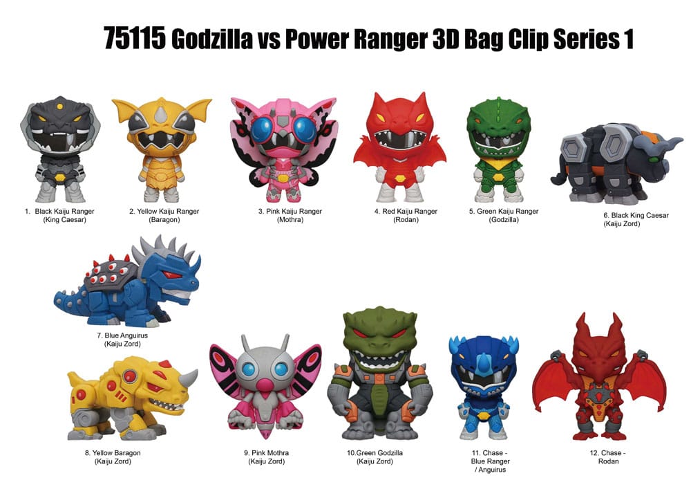 Godzilla vs. Power Rangers présentoir porte-clés sac à dos 3D Series 1 (24)