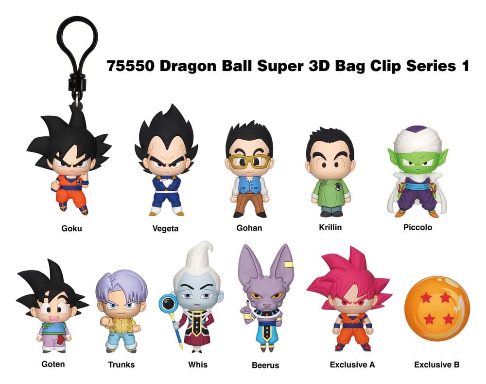 Dragon Ball Super 3D porte-clés en PVC série 1 présentoir (24)