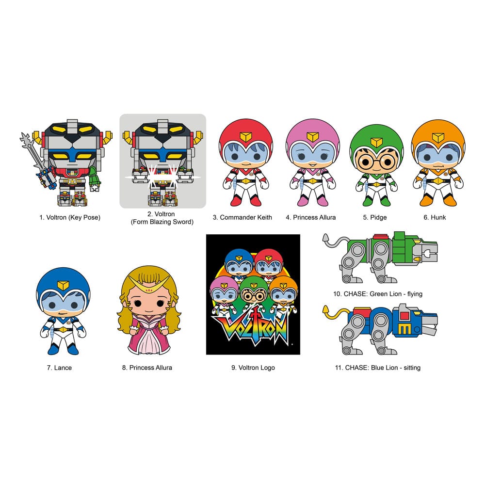 Voltron présentoir porte-clés sac à dos 3D40th Anniversary (24)