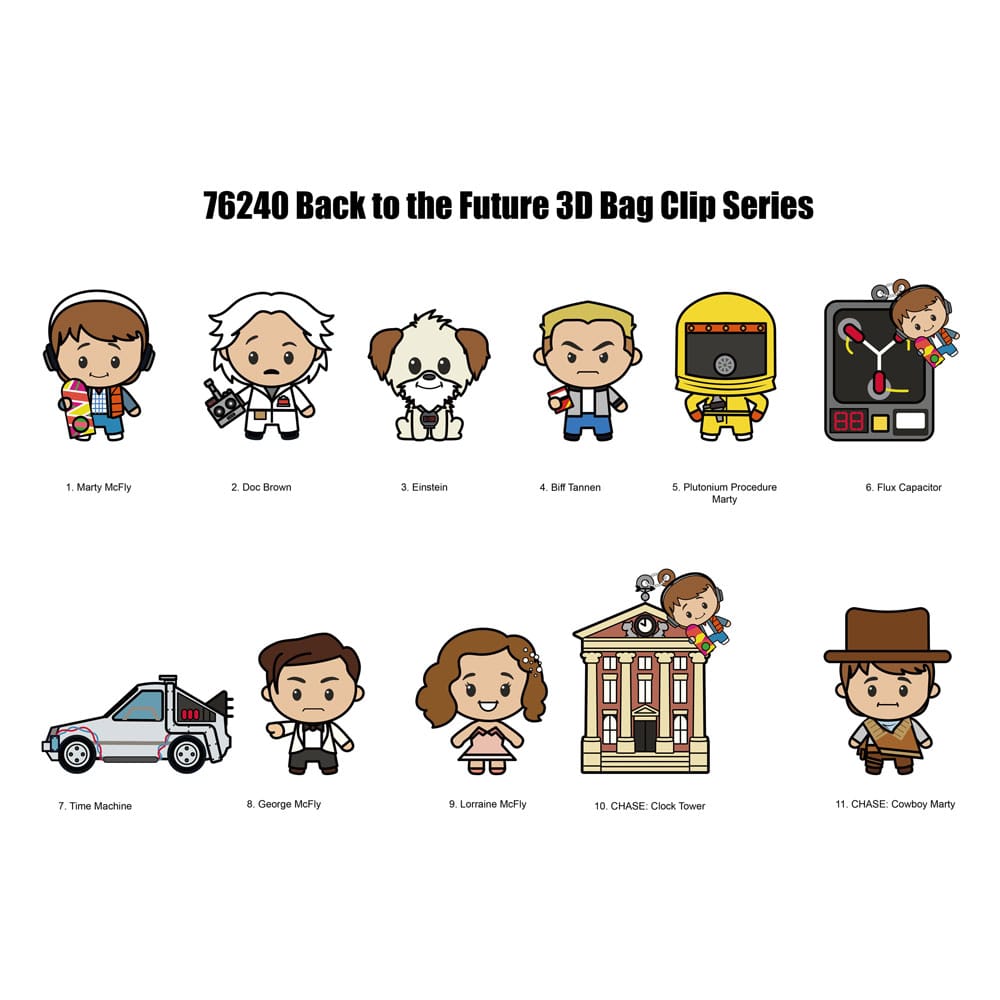 Retour vers le futur présentoir porte-clés sac à dos 3D 40th Anniversary Series 1 (24)