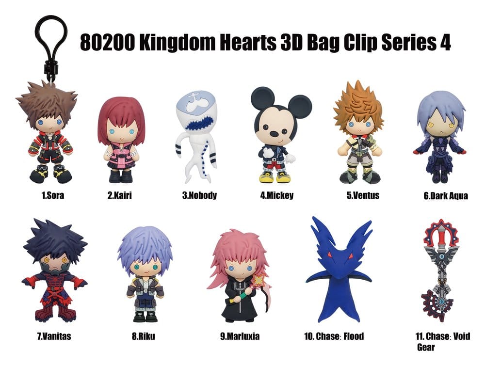 Kingdom Hearts 3D porte-clés en PVC série 4 présentoir (24)