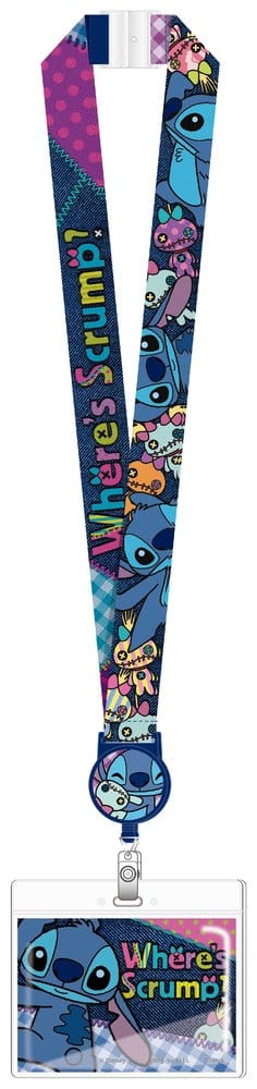 Lilo et Stitch Lanière de luxe avec porte-cartes Stitch Where's Scrump?
