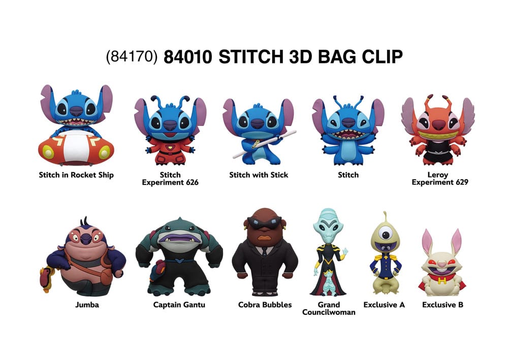 Disney - Stitch dans l'espace - Assortiment en blind bag de figurines de sac de collection en mousse (24 pcs)