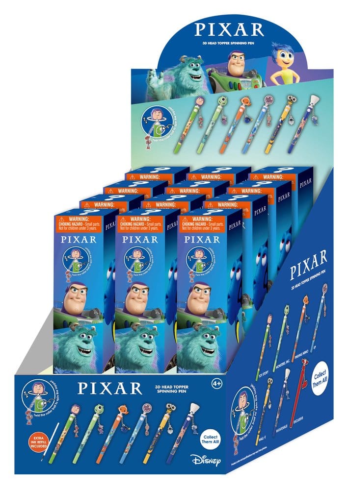 Pixar présentoir stylos rotatifs head topper 3D (16)