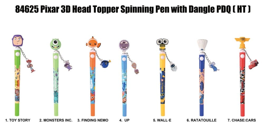 Pixar présentoir stylos rotatifs head topper 3D (16)