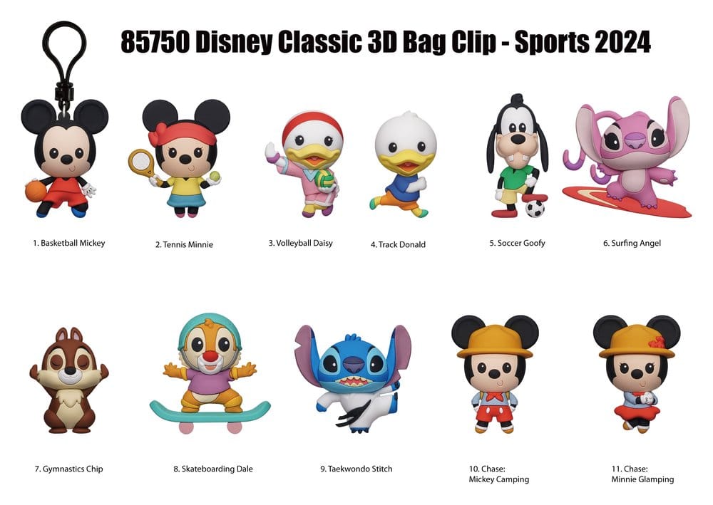 Disney Sports 3D porte-clés en PVC série 55 Blind Bag Display (24)