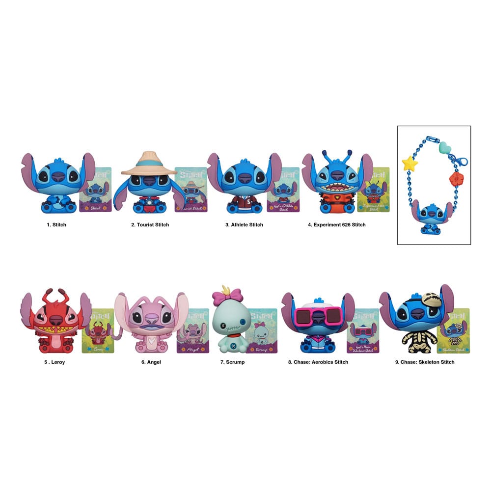 Lilo & Stitch présentoir porte-clés sac à dos 3DStitch Charm (24)