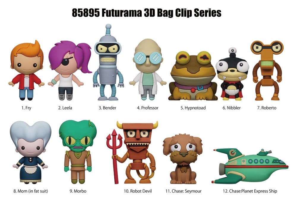 Futurama 3D présentoir porte-clés Series 1 (24)