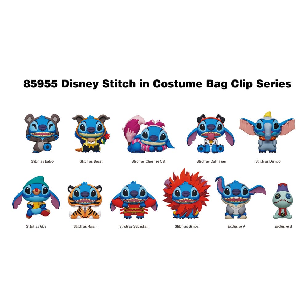 Lilo et Stitch 3D présentoir porte-clés sac à dos Stitch in costume Série 1 (24)