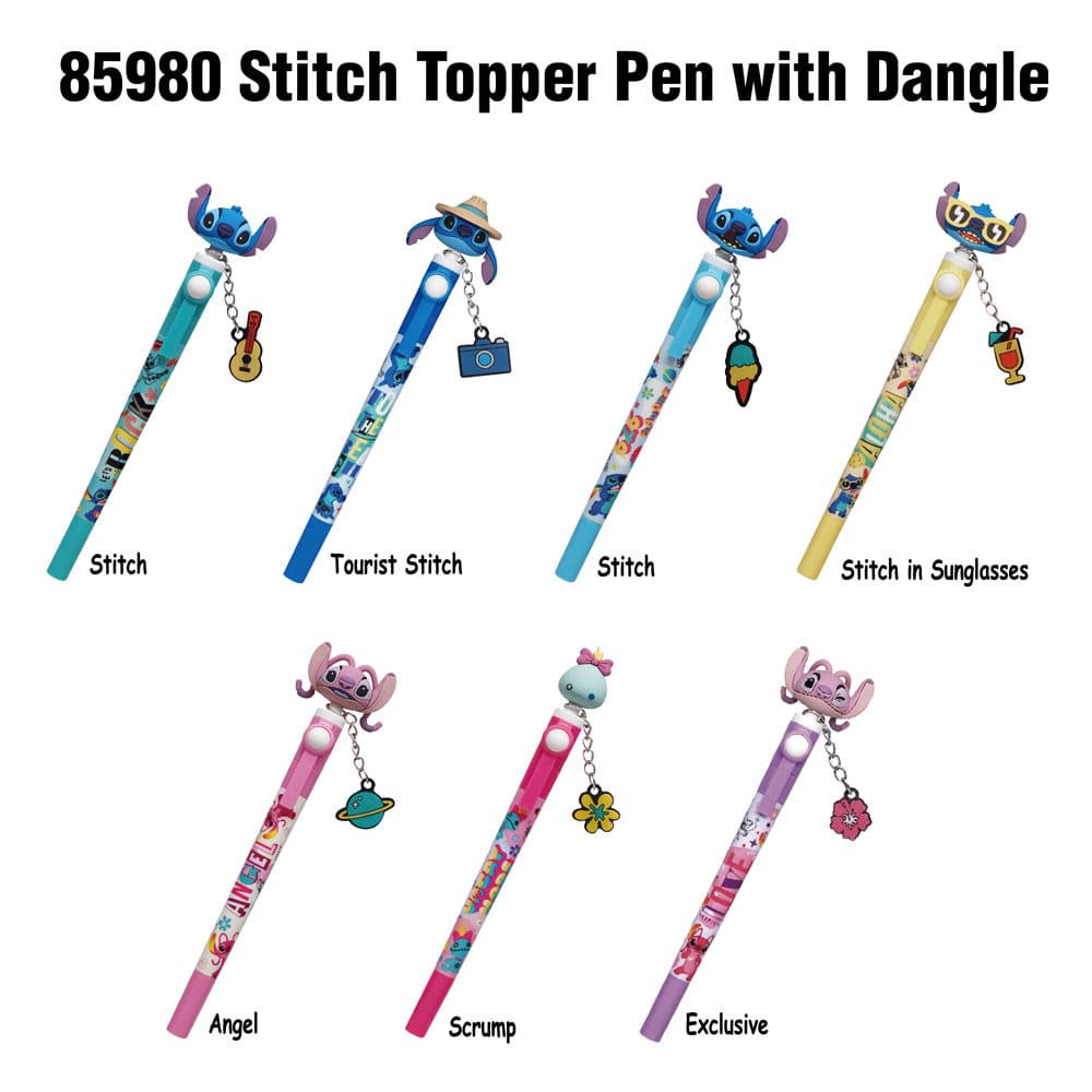 Lilo & Stitch 3D Head Topper Spinning Pen Stitch présentoir (12)