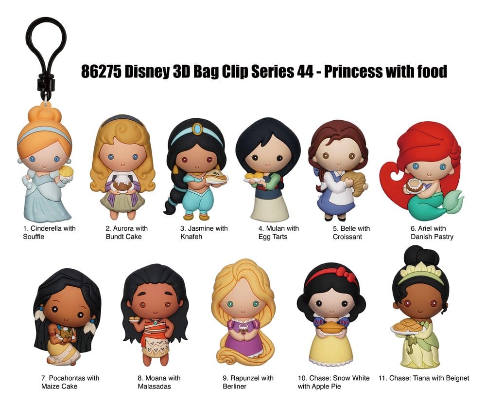 Disney série 44 présentoir porte-clés sac à dos 3DPrincess with Food (24)