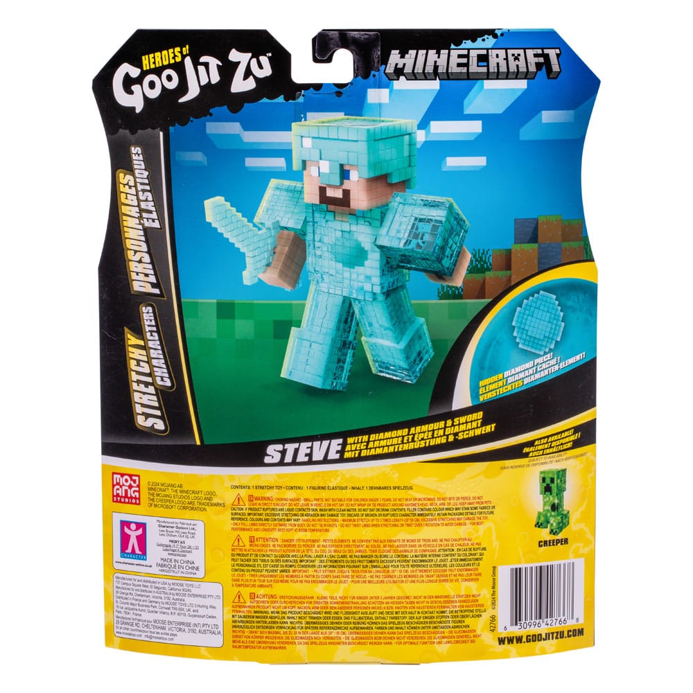 Minecraft Heroes of Goo Jit Zu Meteor Madness figurine extensible Steve 12 cm