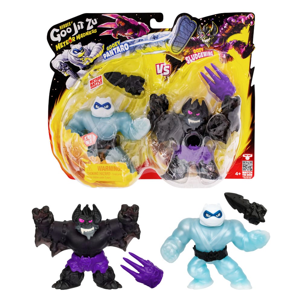 Heroes of Goo Jit Zu Meteor Madness pack 2 figurines extensible Pantaro vs. Sludgewing 12 cm