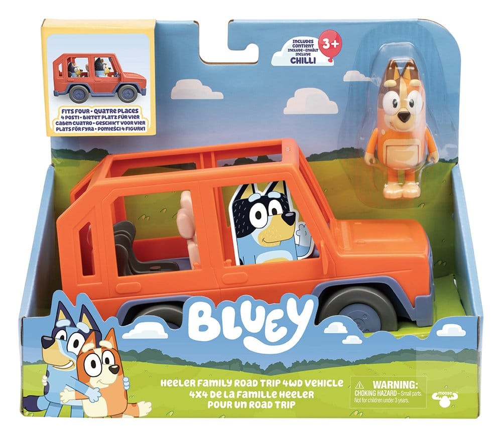 Bluey pack de figurines Heeler Family Road Trip