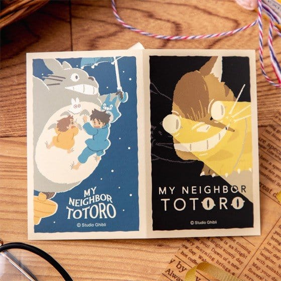 Mon voisin Totoro autocollants Catbus & Flying Totoro Retro