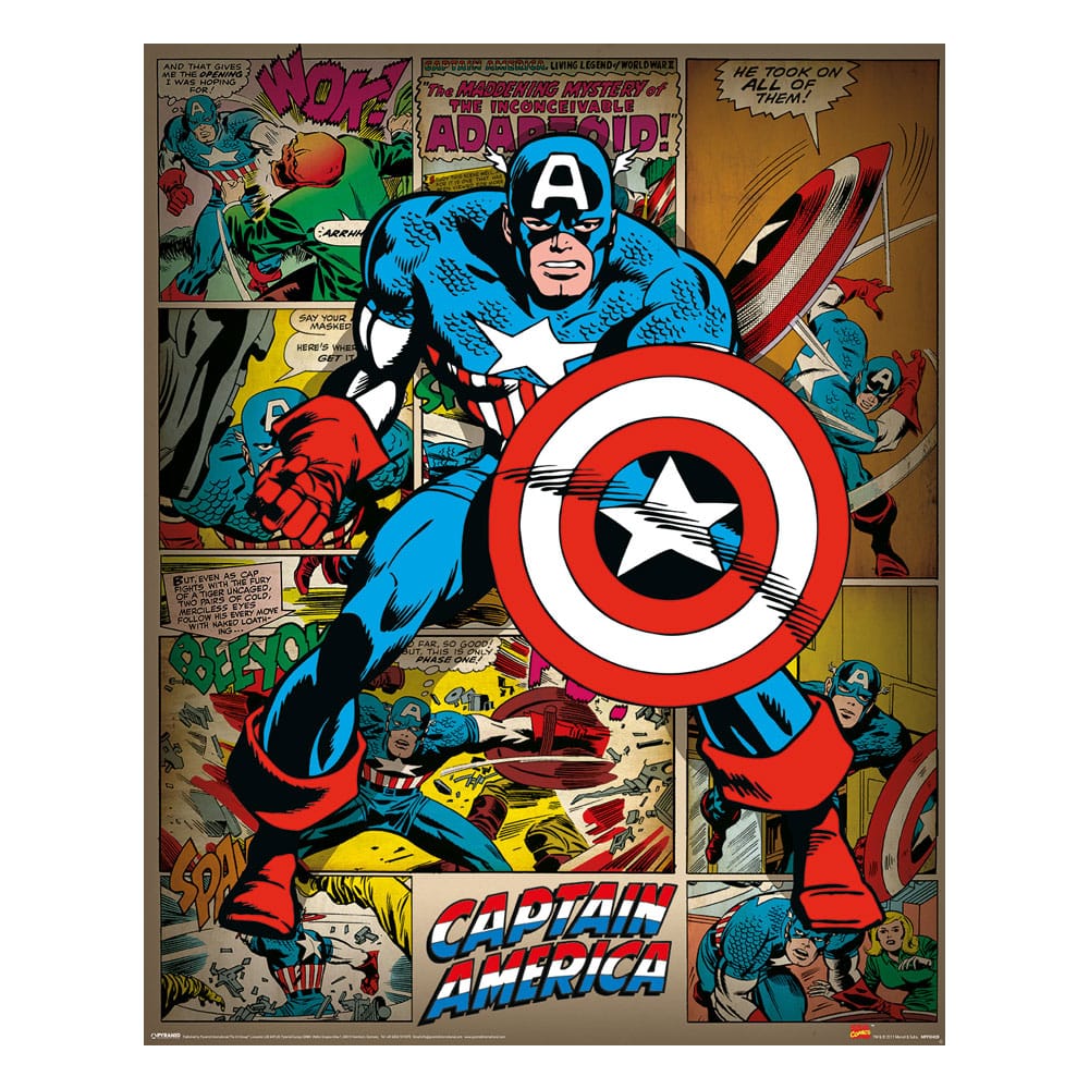 Marvel Comics posters Captain America Retro 40 x 50 cm (4)