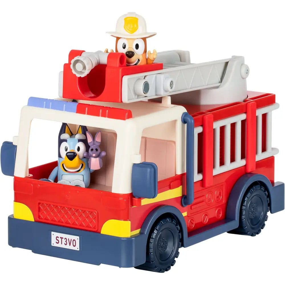 Bluey Set de jeu mini-figurines Bluey Camion de pompiers