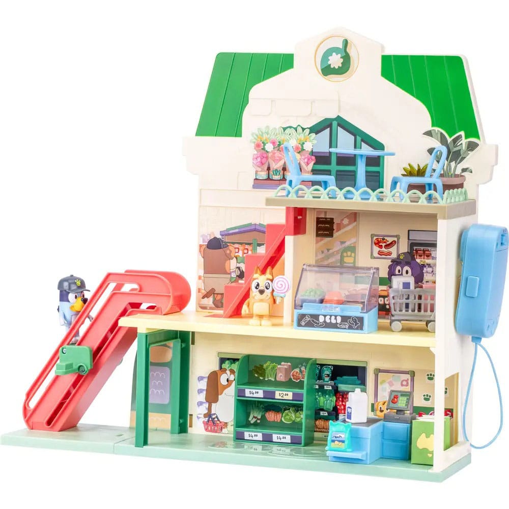 Bluey Set de jeu mini-figurines Bluey Let's Play Chef Supermarché