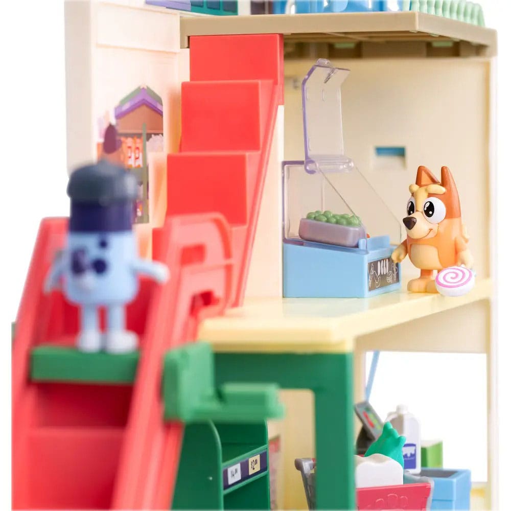 Bluey Set de jeu mini-figurines Bluey Let's Play Chef Supermarché