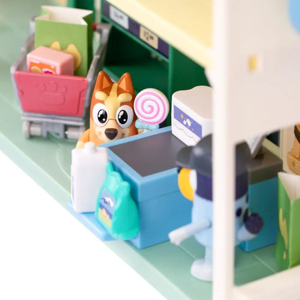 Bluey Set de jeu mini-figurines Bluey Let's Play Chef Supermarché
