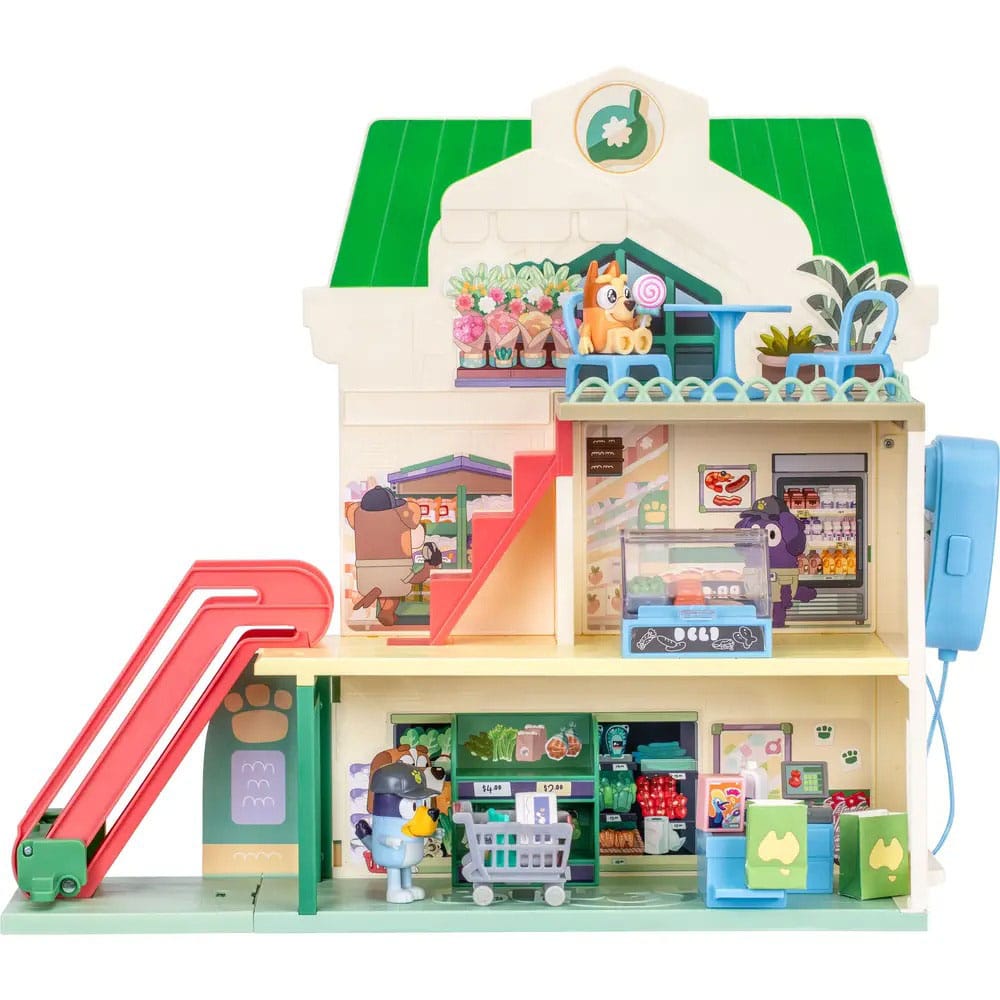 Bluey Set de jeu mini-figurines Bluey Let's Play Chef Supermarché