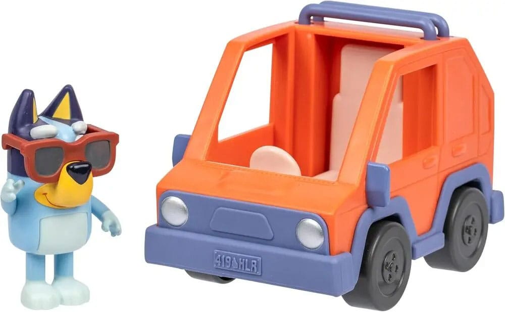 Bluey Set de jeu mini-figurines Bluey & 4WD Voiture