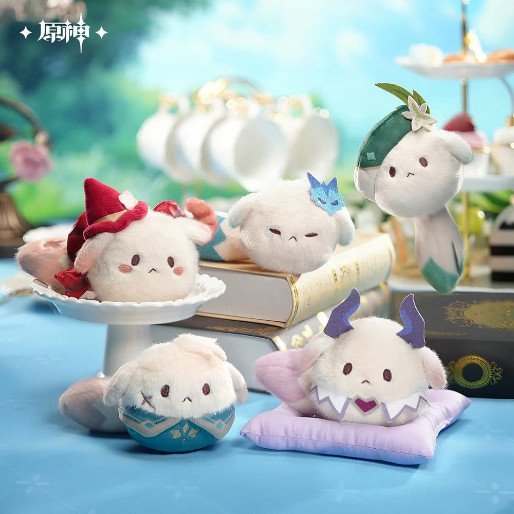 Genshin Impact présentoir boîte-mystère peluches Tea Party Companion Dodoco 17-20 cm (9)