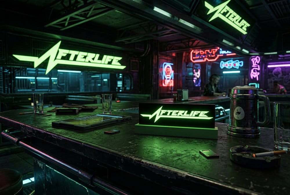 Cyberpunk 2077 Lampe Logo Afterlife 8 cm
