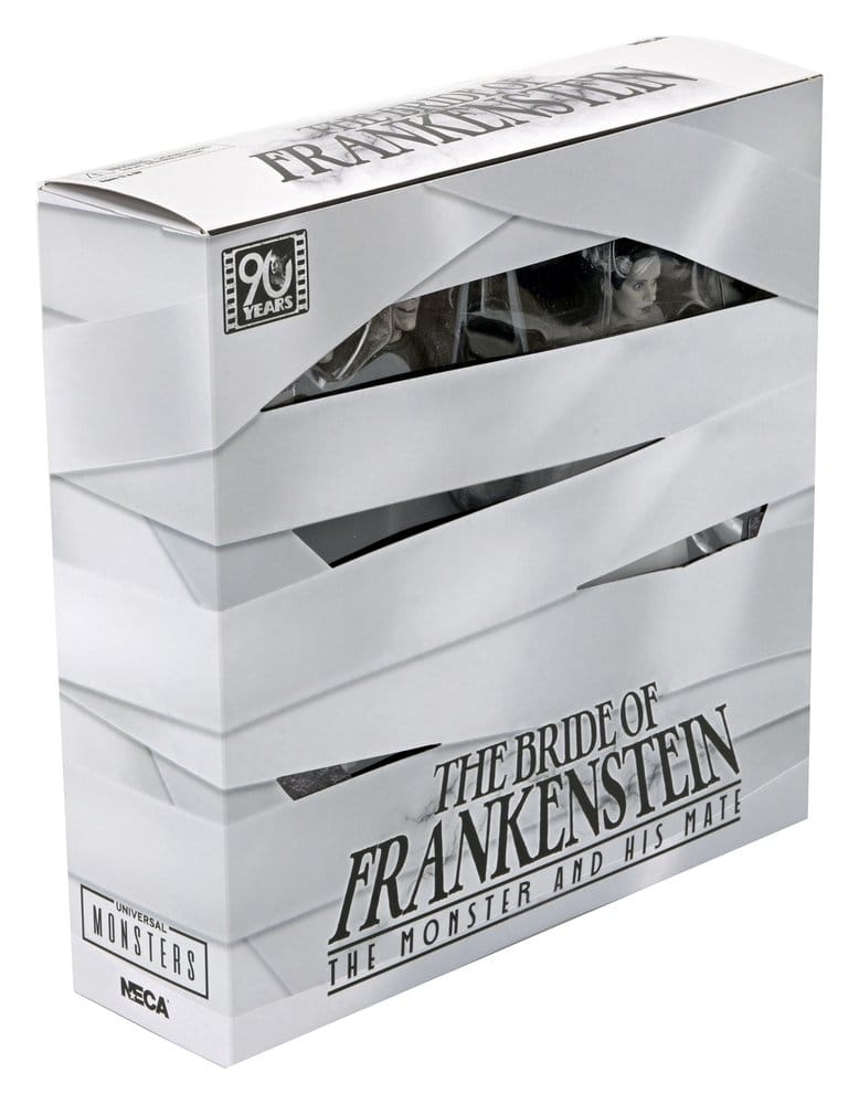 Universal Monsters pack 2 figurines La Fiancée de Frankenstein 90th Anniversary The Monster & His Mate (B&W) 18 cm