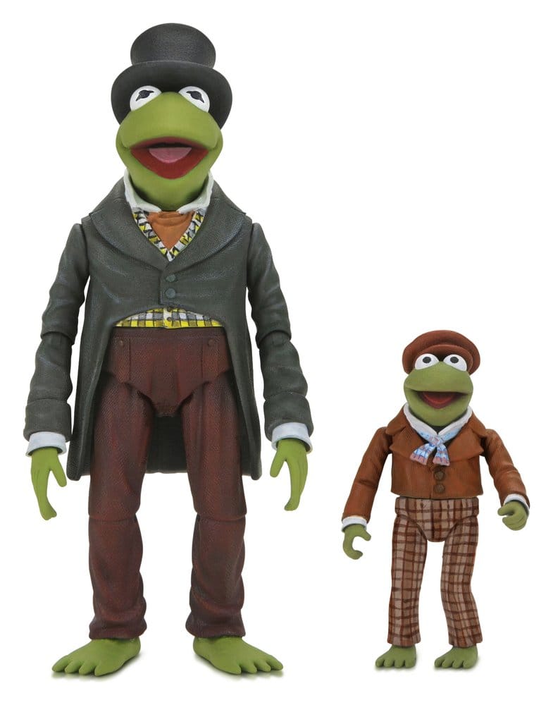 Noël chez les Muppets Ultimate pack 2 figurines Kermit as Bob Cratchit & Robin as Tiny Tim 18 cm