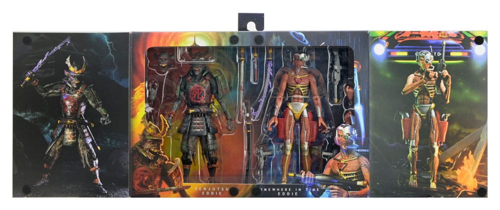 Iron Maiden Future Past World Tour Ultimate figurines pack 2 Senjutsu Eddie and Somewhere in Time Eddie 18 cm