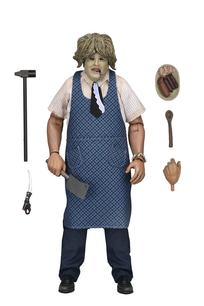 Massacre à la tronçonneuse Clothed figurine Leatherface with Old Lady Mask 20 cm