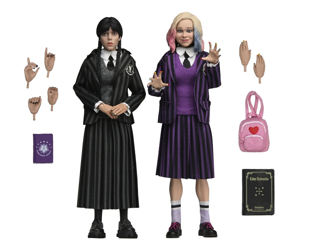 Wednesday Pack de 2 figurines Wednesday Addams (Nevermore Uniform) and Enid 20 cm