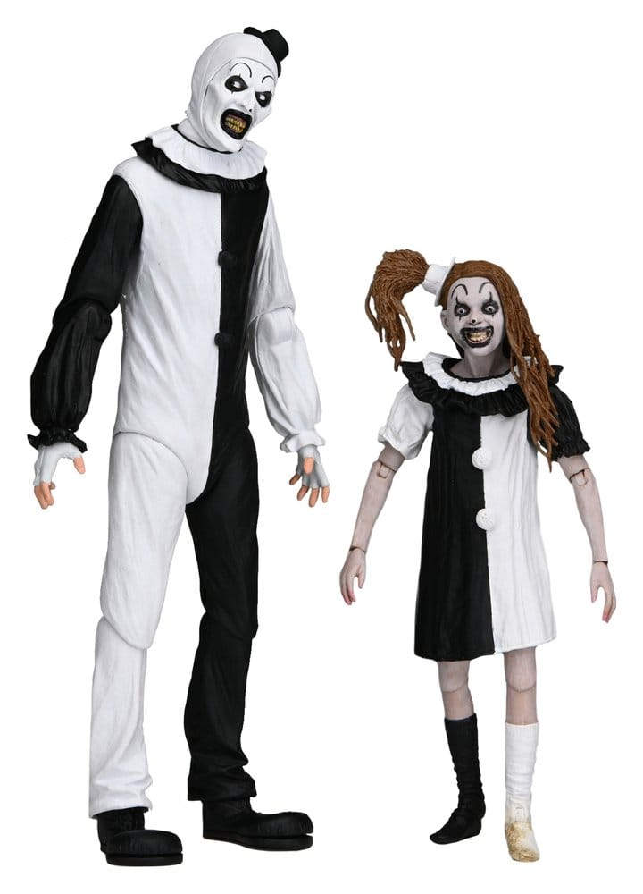 Terrifier 2 2 pack figurines Ultimate Art the Clown & Little Pale Girl 18 cm