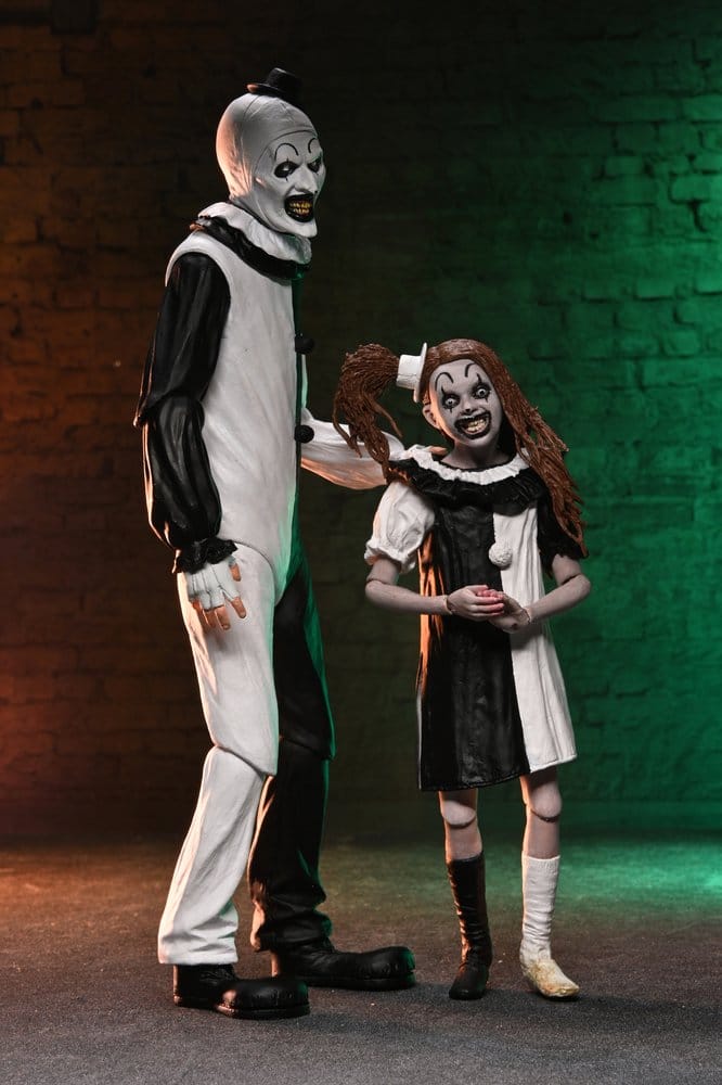 Terrifier 2 2 pack figurines Ultimate Art the Clown & Little Pale Girl 18 cm