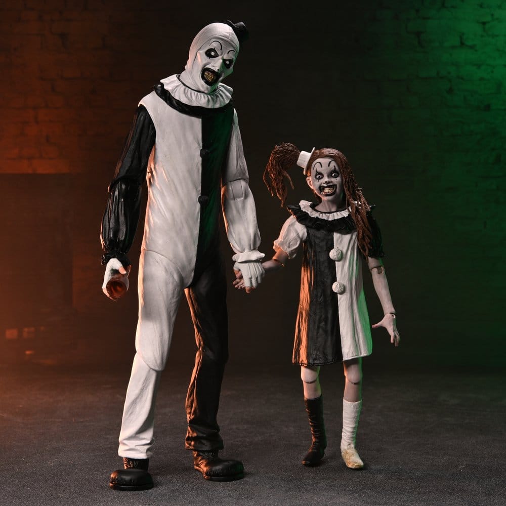 Terrifier 2 2 pack figurines Ultimate Art the Clown & Little Pale Girl 18 cm