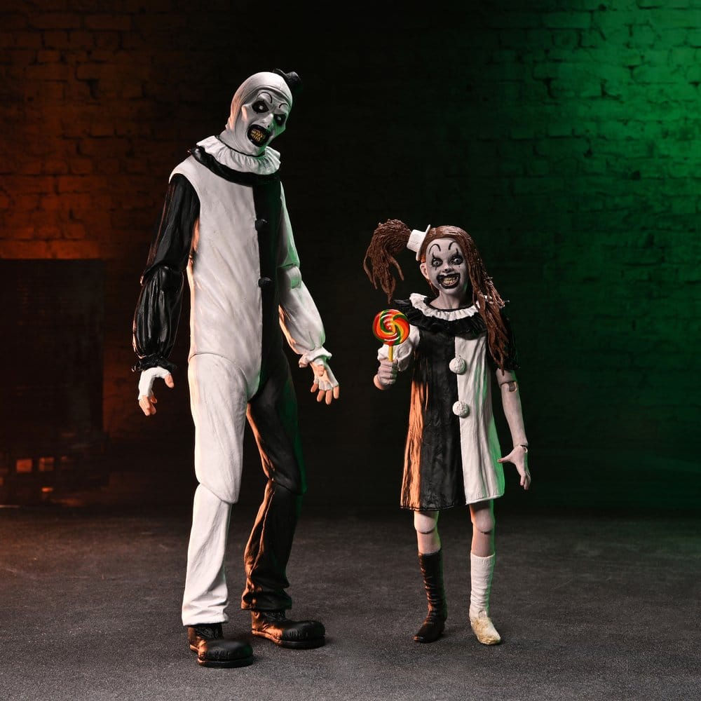 Terrifier 2 2 pack figurines Ultimate Art the Clown & Little Pale Girl 18 cm
