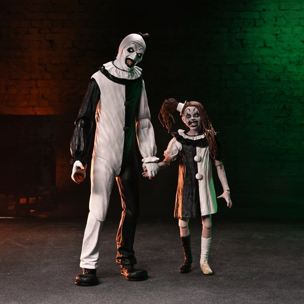 Terrifier 2 2 pack figurines Ultimate Art the Clown & Little Pale Girl 18 cm