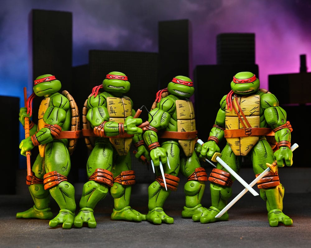 Teenage Mutant Ninja Turtles (Mirage Comics) pack 4 figurines Leonardo, Raphael, Michelangelo, Donatello 18 cm