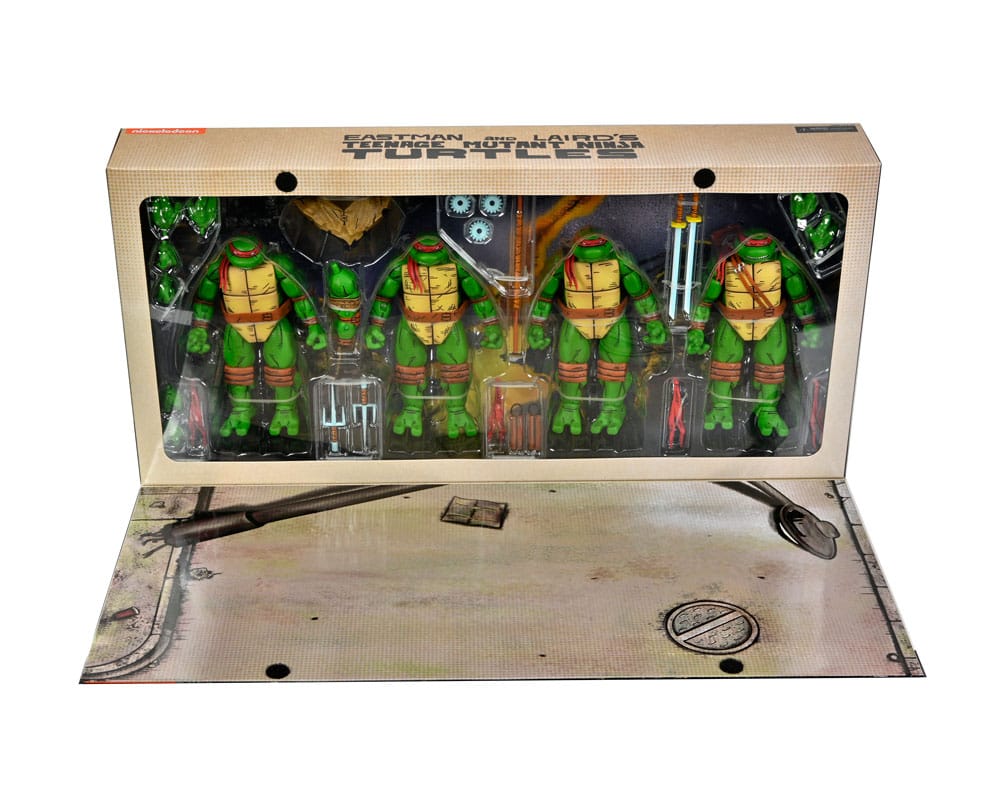Teenage Mutant Ninja Turtles (Mirage Comics) pack 4 figurines Leonardo, Raphael, Michelangelo, Donatello 18 cm