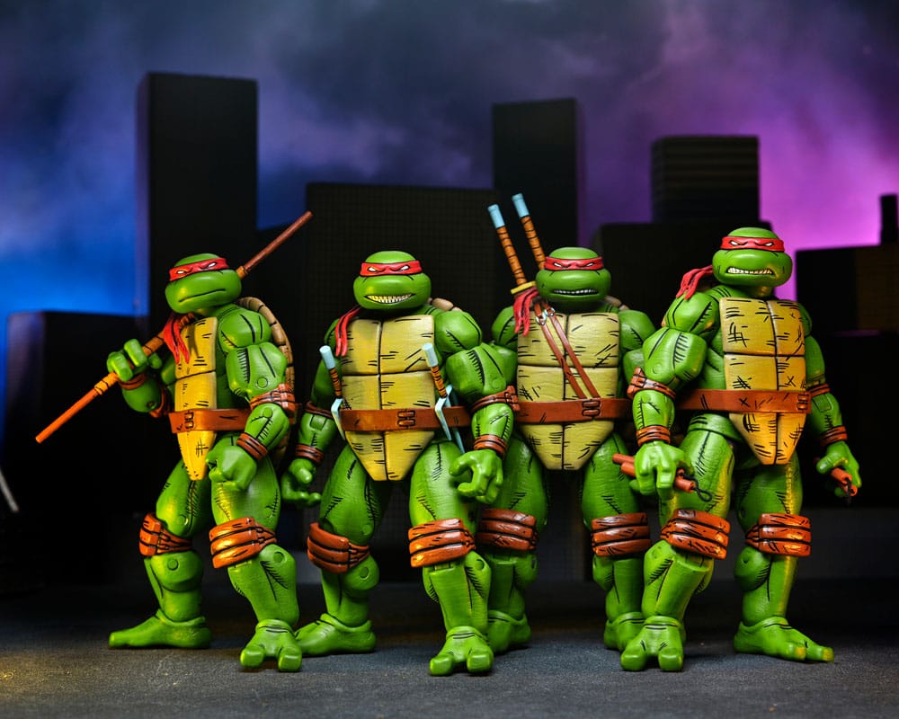 Teenage Mutant Ninja Turtles (Mirage Comics) pack 4 figurines Leonardo, Raphael, Michelangelo, Donatello 18 cm