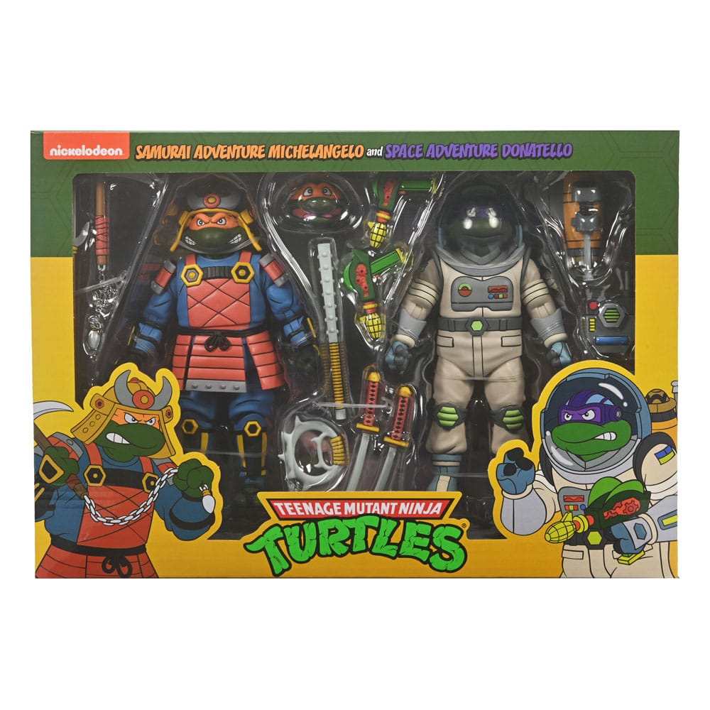 Tortues Ninja (Cartoon) pack 2 figurines Space Adventure & Samurai Turtles 18 cm