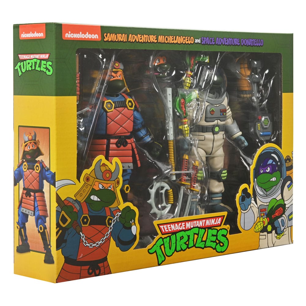 Tortues Ninja (Cartoon) pack 2 figurines Space Adventure & Samurai Turtles 18 cm