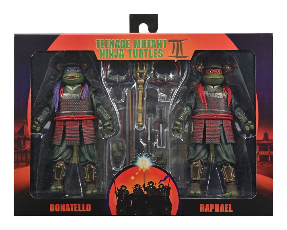 Les Tortues Ninja 3 2-Pack figurines Donatello & Raphael 18 cm