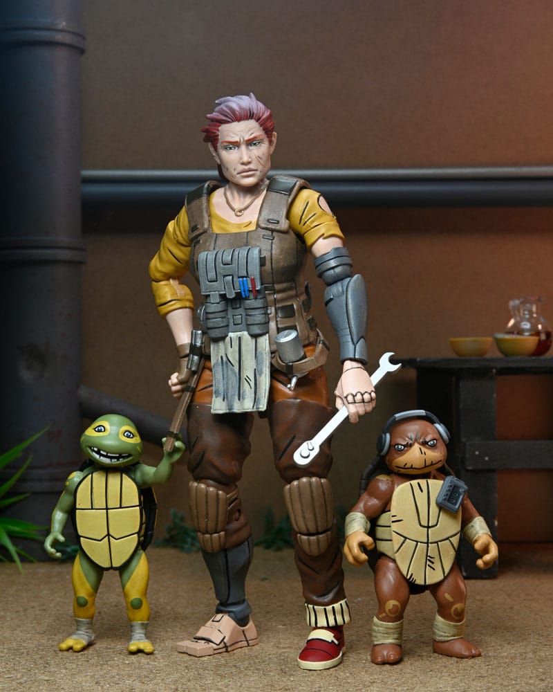 Tortues Ninja (The Last Ronin The Lost Years) figurine Synja Grammy April with Baby Yi & Moja 18 cm